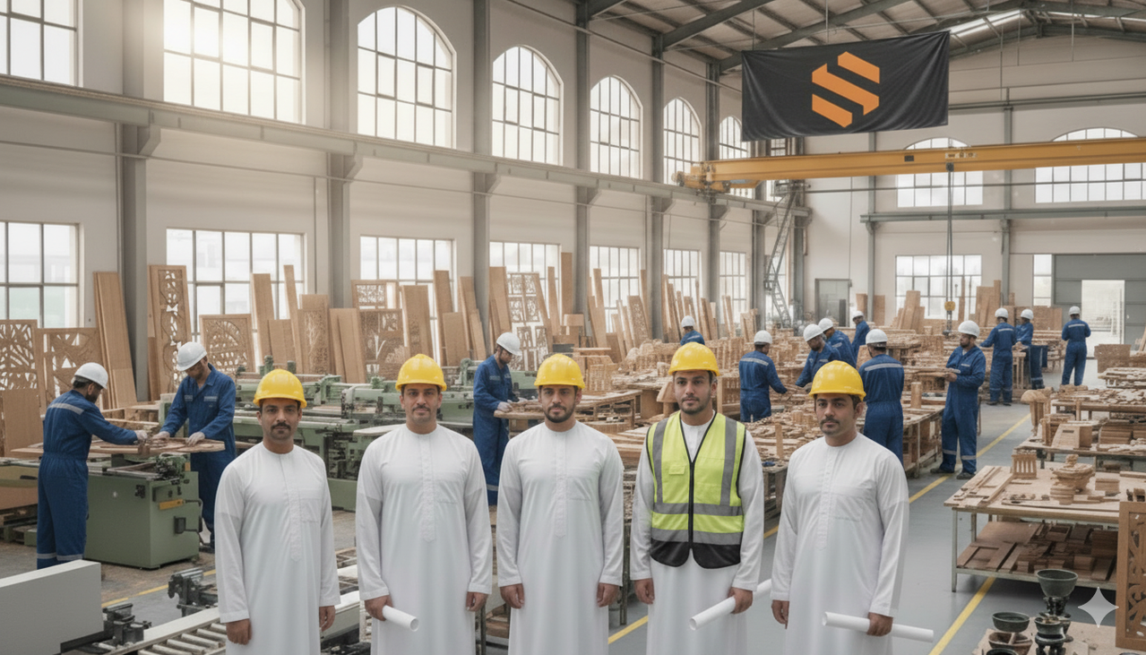 ورشة تصنيع الأثاث الخشبي