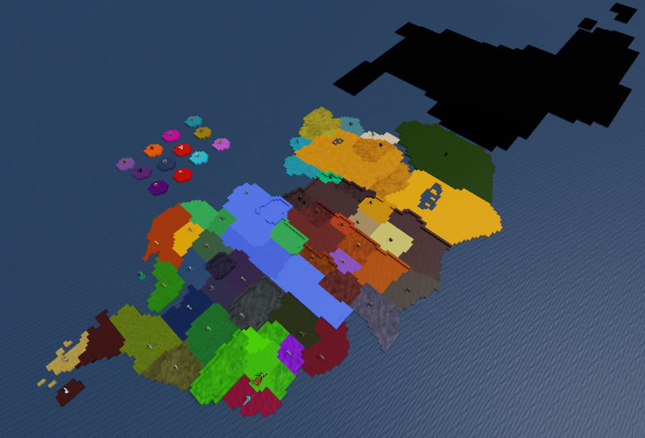 An overview of the map - which is that of the Eastern Kingdoms in world of warcraft. Everything north of Dun Morogh is an unfinished, solid black block-out.