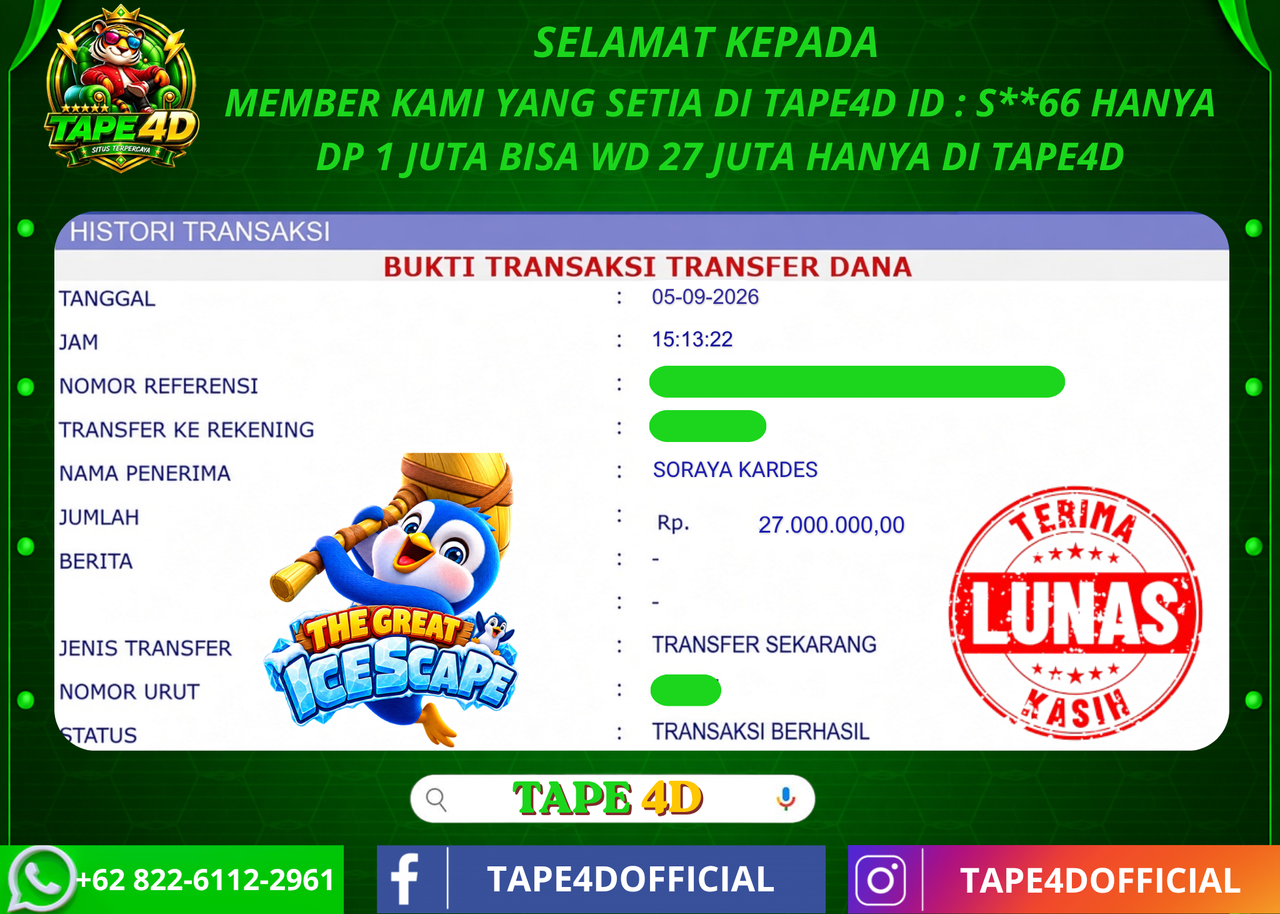 TAPE4D THE GREAT ICESCAPE PG SOFT 27.000.000-LUNAS