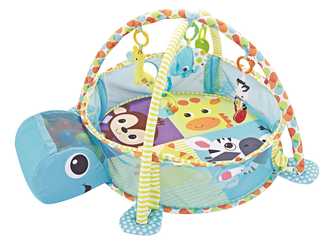 Baby Playmat 3in1 Activity Turtle Floor W// Ball Pit /& Sensory Toys Play Mat