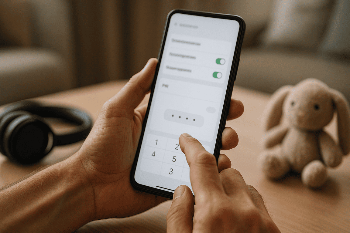 Настройка детского профиля и PIN на смартфоне у родителя