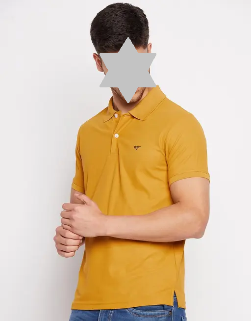 RISS Men's Cotton Half Sleeves Solid Polo T-shirt Color 1 (R306)