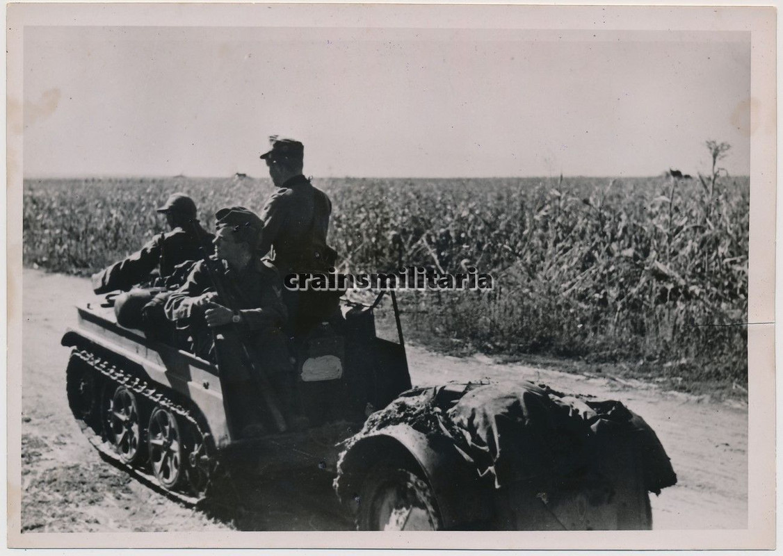 Foto Kettenkrad m. Anhänger Kradmelder in Russla