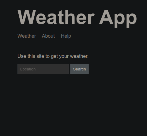 James Hansen's Weather app using Node and Express