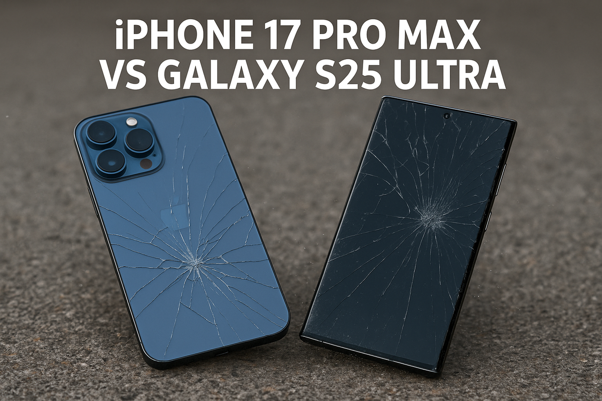 iPhone 17 Pro Max vs Galaxy S25 Ultra: O Duelo dos Titãs que Viram Pó ao Cair do Bolso