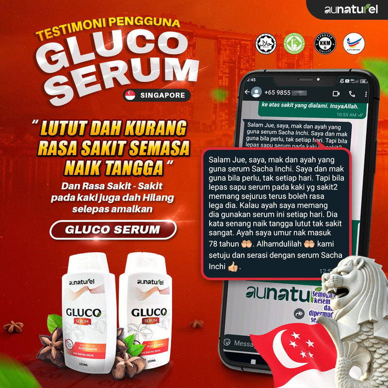 Testimoni pengguna Singapura — lutut kurang sakit semasa naik tangga
