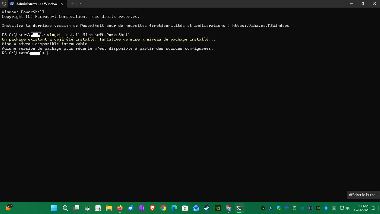 powershell deja a jour