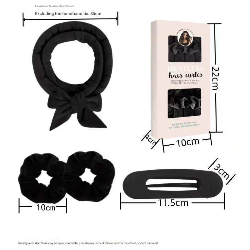 Coffee brown Heatless Hair Curler Set with Bowtie Ribbon for Natural Big Waves Damage-Free Overnight Hair Styling Essential for Your Local Modern Lifestyle