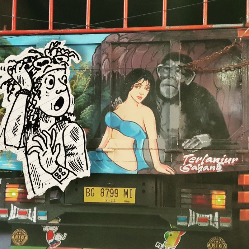 7 Gabungan potret nyata dan sketsa kocak ala Candil, hasilnya unik!