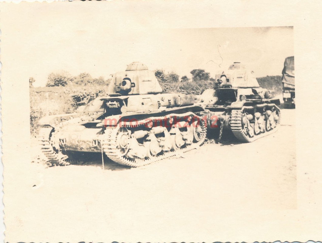Foto, Wehrmacht, französische Tanks, Frankreich,