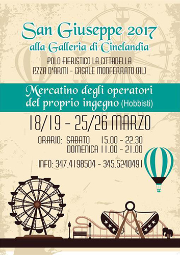 71° MOSTRA REGIONALE DI SAN GIUSEPPE
CASALE MONFERRATO (AL)
19 MARZO 2017