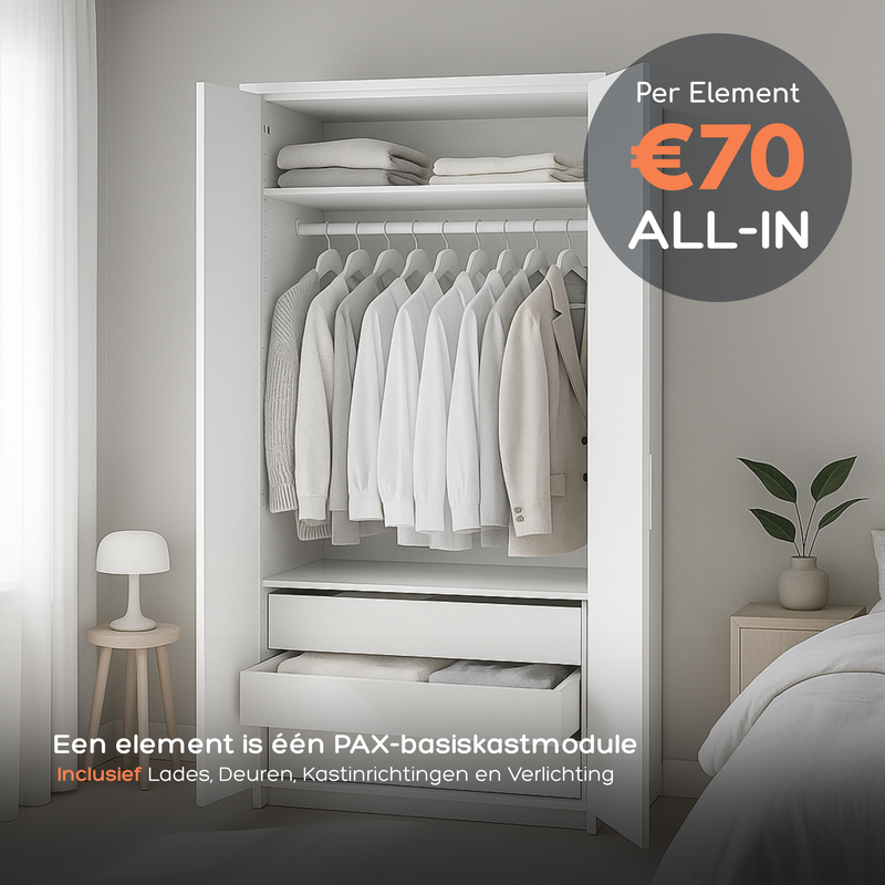 PAX kast montage €70 per element all-in