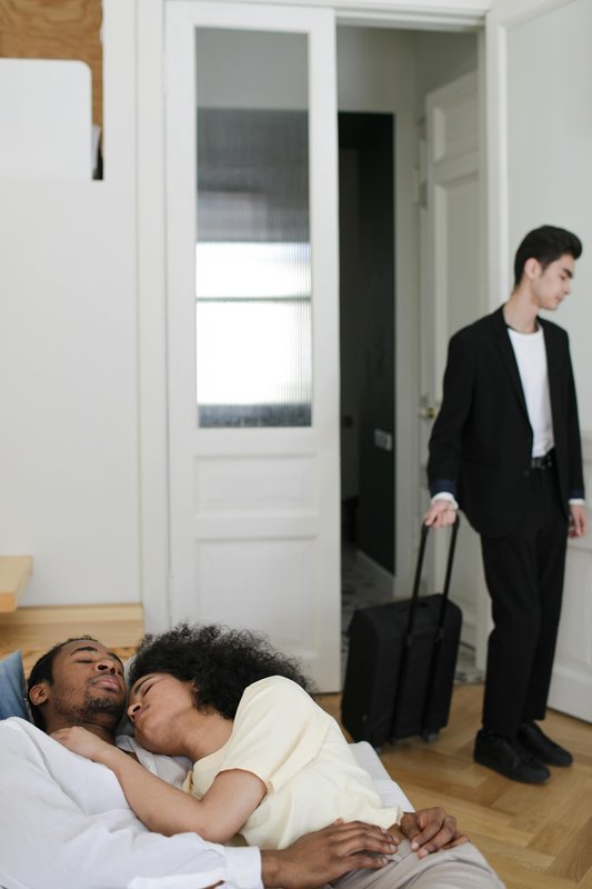 Person discovering infidelity