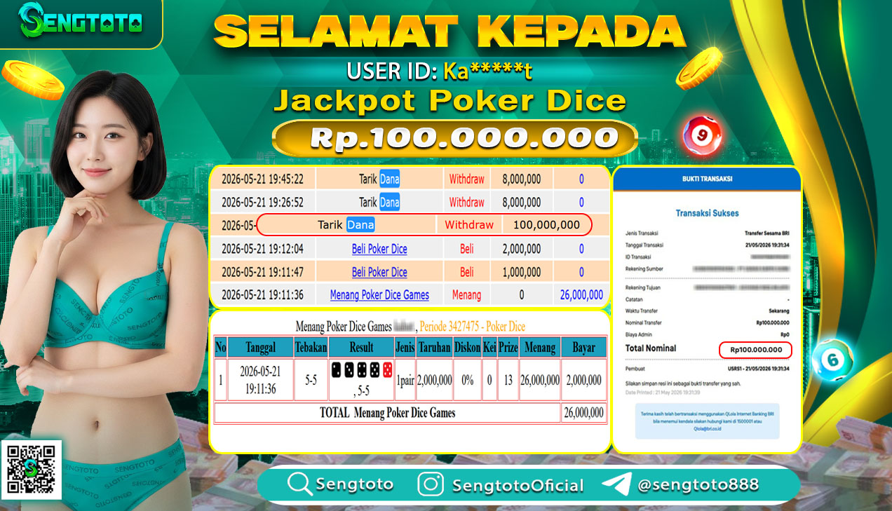 BUKTI PEMBAYARAN LIVEGAME POKER DICE