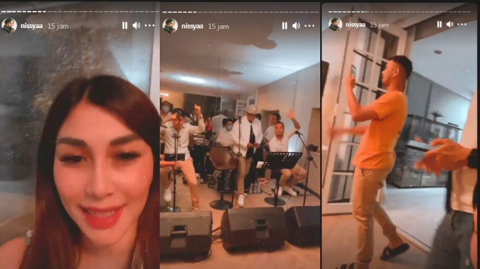 Raffi Ahmad mengundang The Soulful Band untuk manggung di rumahnya