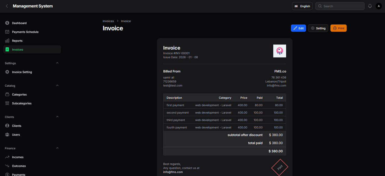 Invoice