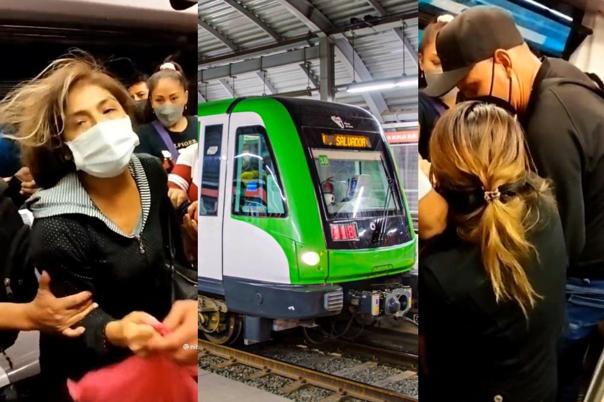 En el metro de Perú, mujer descubre a su esposo con la amante