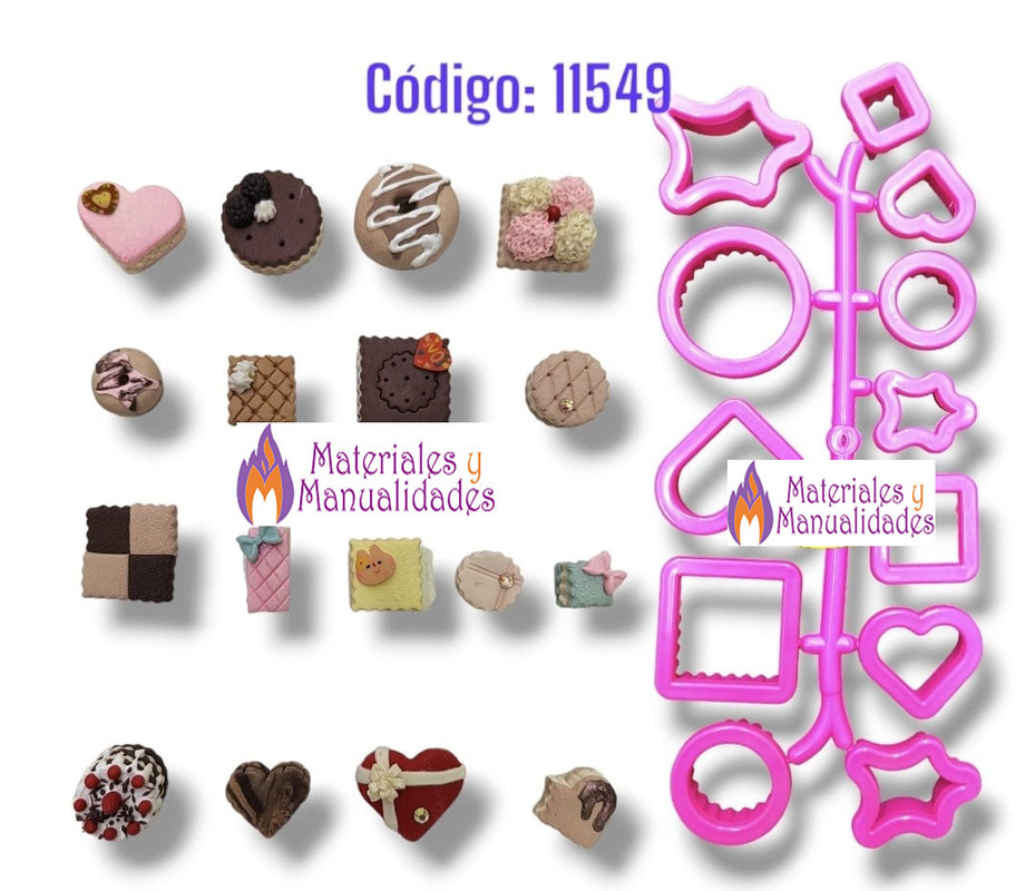 Molde Cortador Circular Cuadrado corazon Para Decorar Pasta Fondant