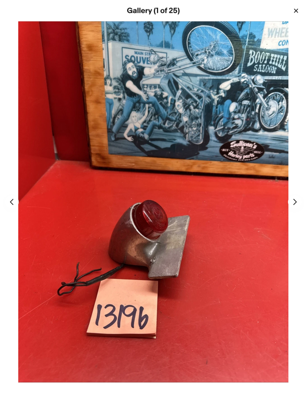 Harley English Sparto Tail Light Original Chopper Vintage Brake Stop BSA Bobber e Bay