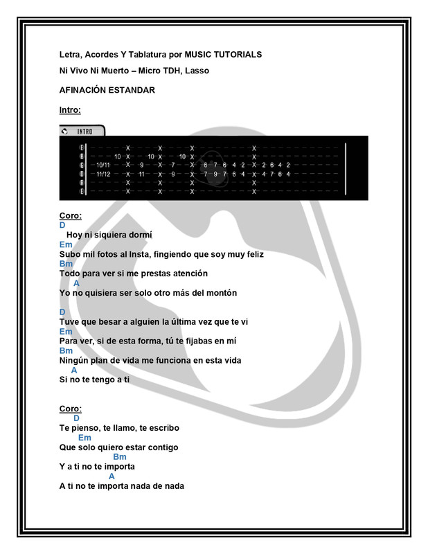 Ni Vivo Ni Muerto Micro TDH Lasso Letra y Acordes by MUSICTUTORIALS pages  to jpg 0001 — Postimages