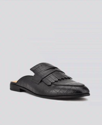Image of black flat shoe