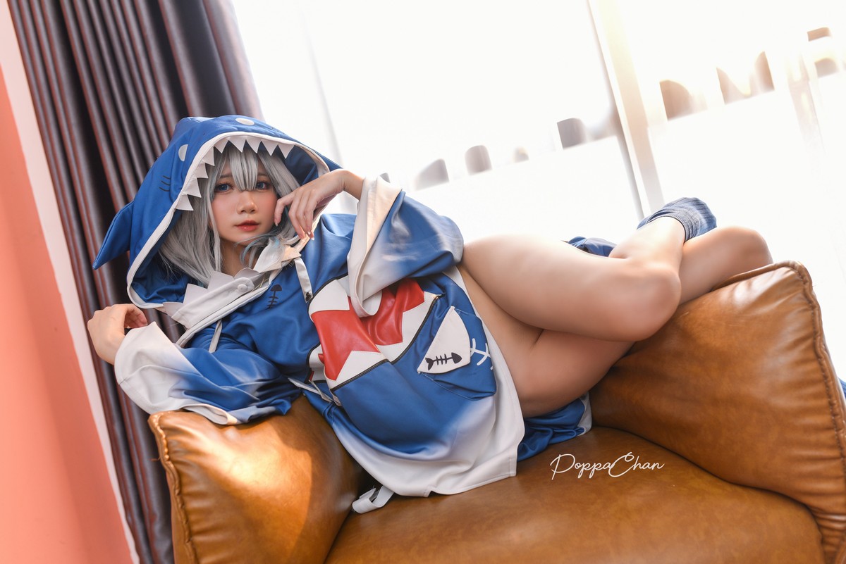 PoppaChan Gawr Gura Cosplay HD Set – 47 Photos 220MB插图3