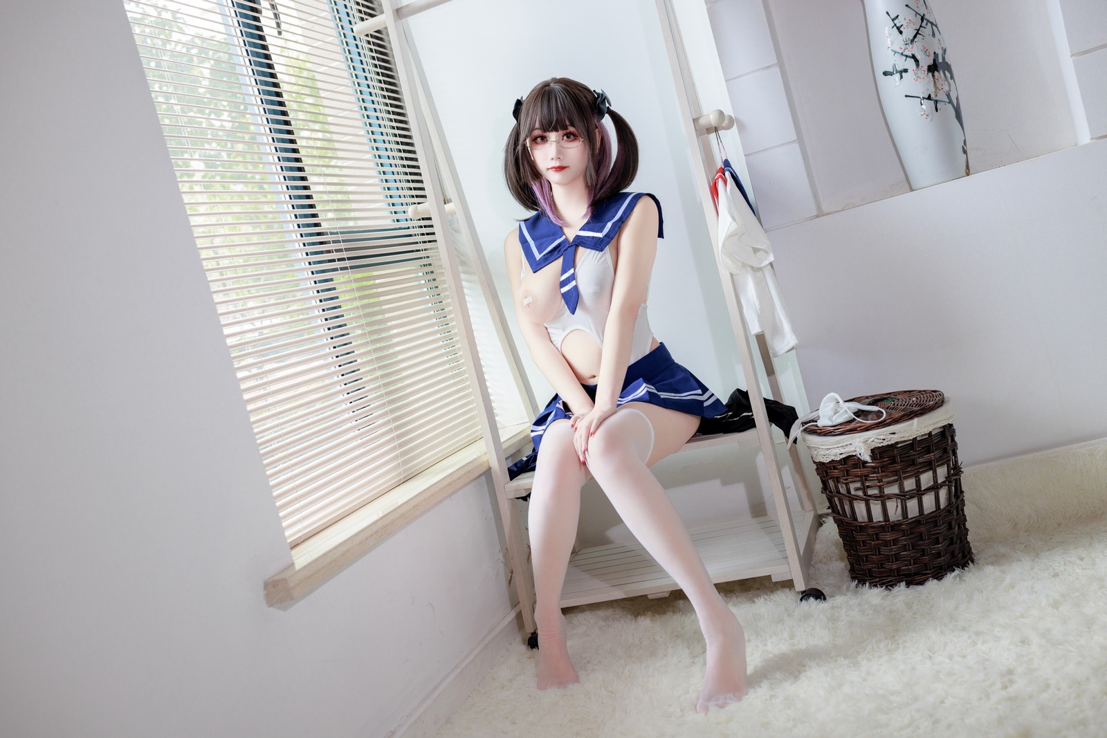 阿雪雪写真连体水手服高清写真（95P / 1.12G）校园风Cosplay插图5