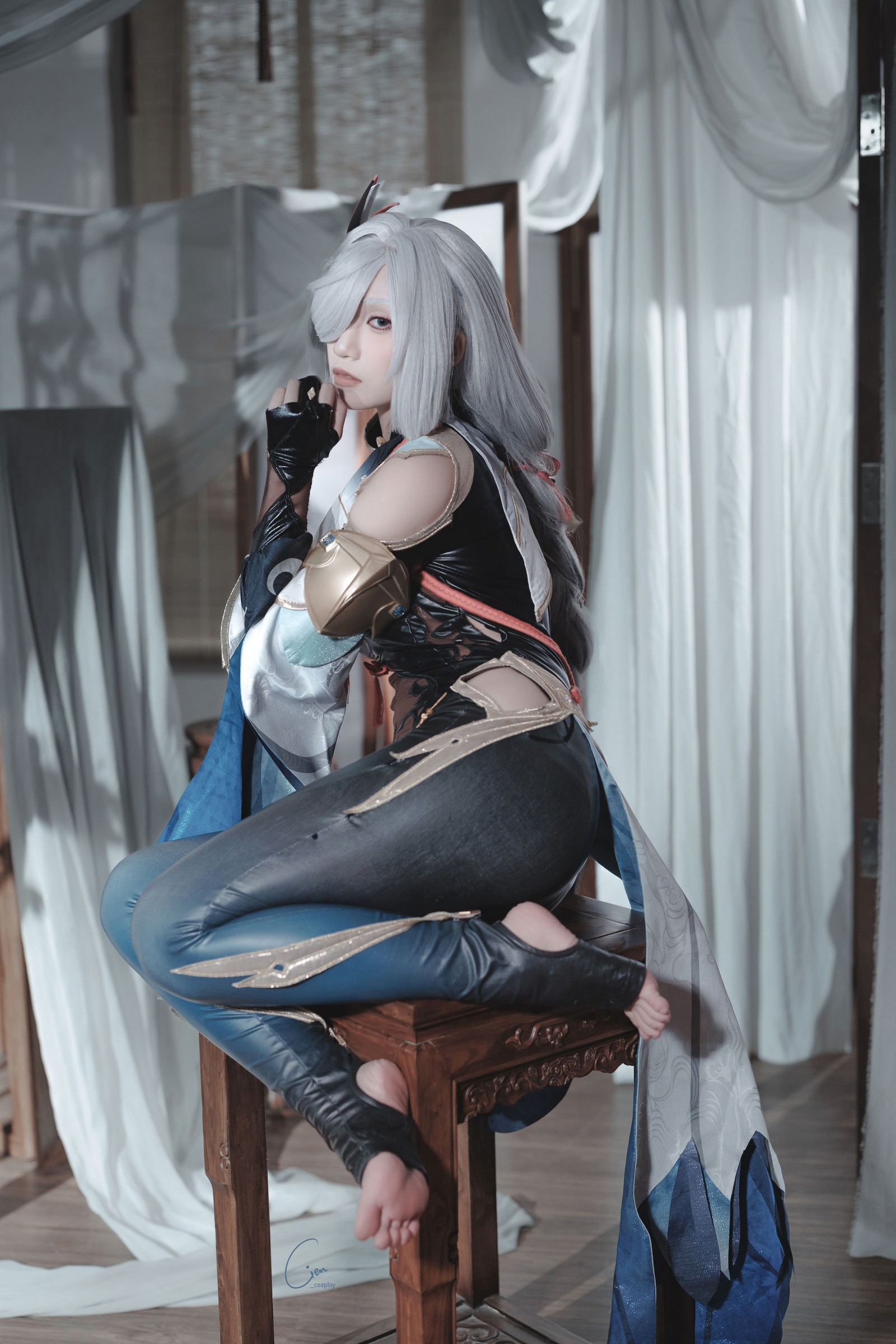 Cien恩恩 原神 申鹤 Cosplay 写真合集｜角色还原高清大图（31P｜89MB）插图7
