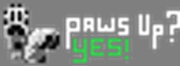 Paws up yes white Black BG