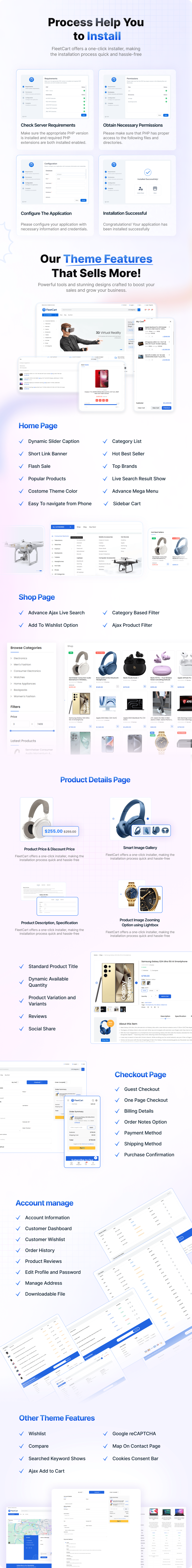Ecommerce theme features