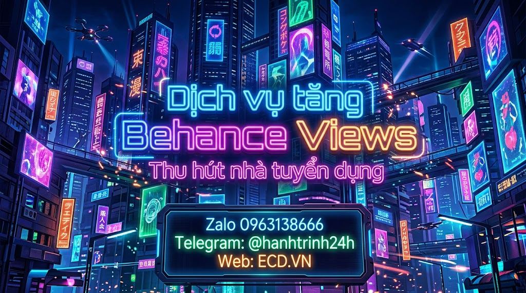 tăng behance views 2024 tăng like
