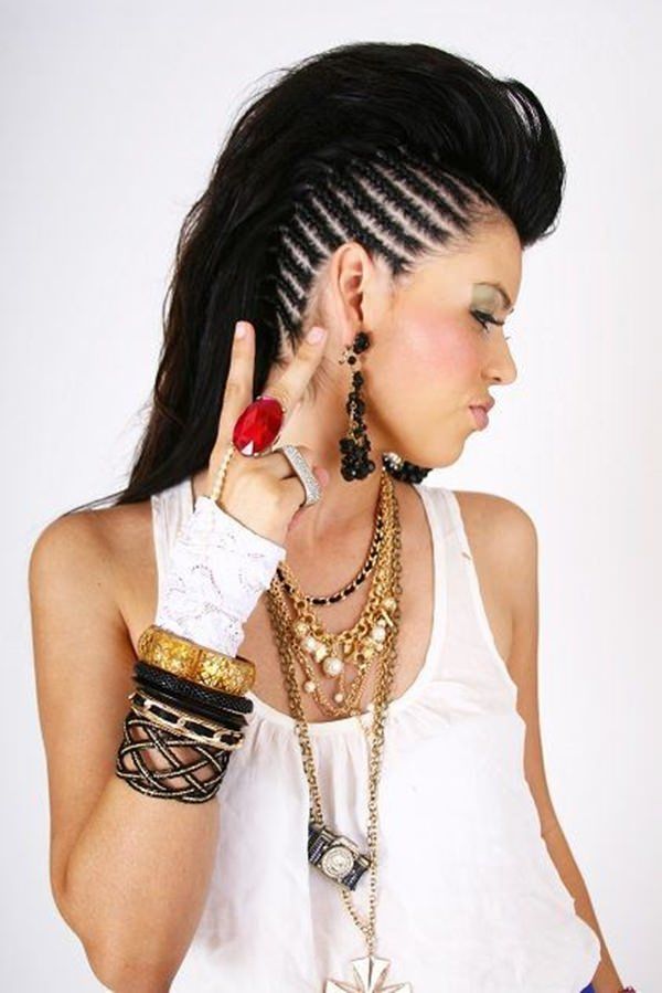 Punk Mohawk With Braids