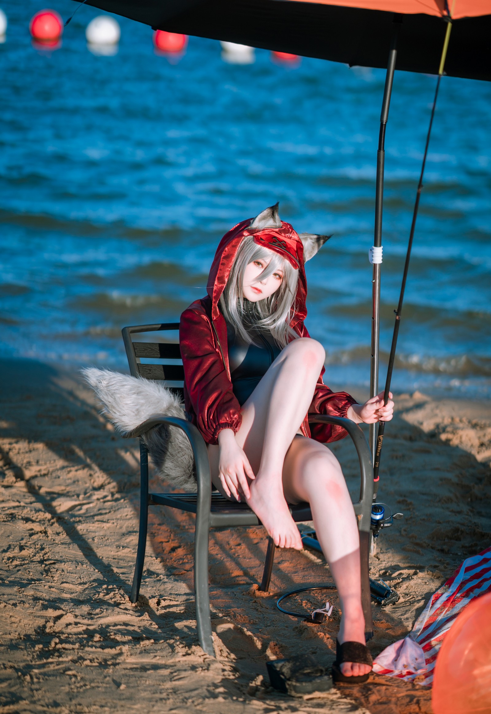 w百合欧皇子w 明日方舟轻风LB01红写真集 – Arknights COS高清 [12P-97MB]插图2