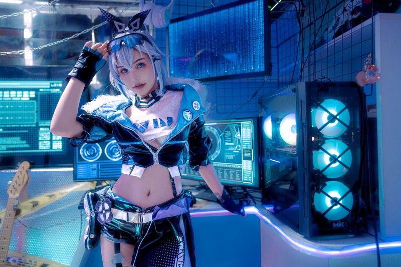 Joyce Lin2x Silver Wolf Cosplay Honkai Star Rail 高清图集 61P插图9