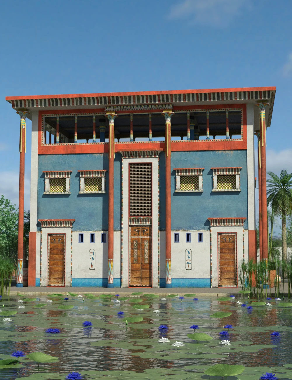 (FILLED 20220726) Ancient Egyptian House Free Daz 3D Models