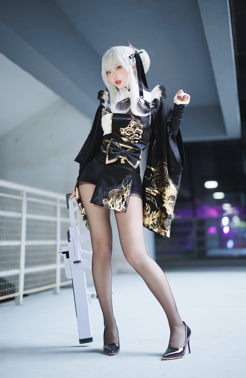 切切Celia 布兰浴衣 Blanc Cosplay NIKKE 写真 17P插图4