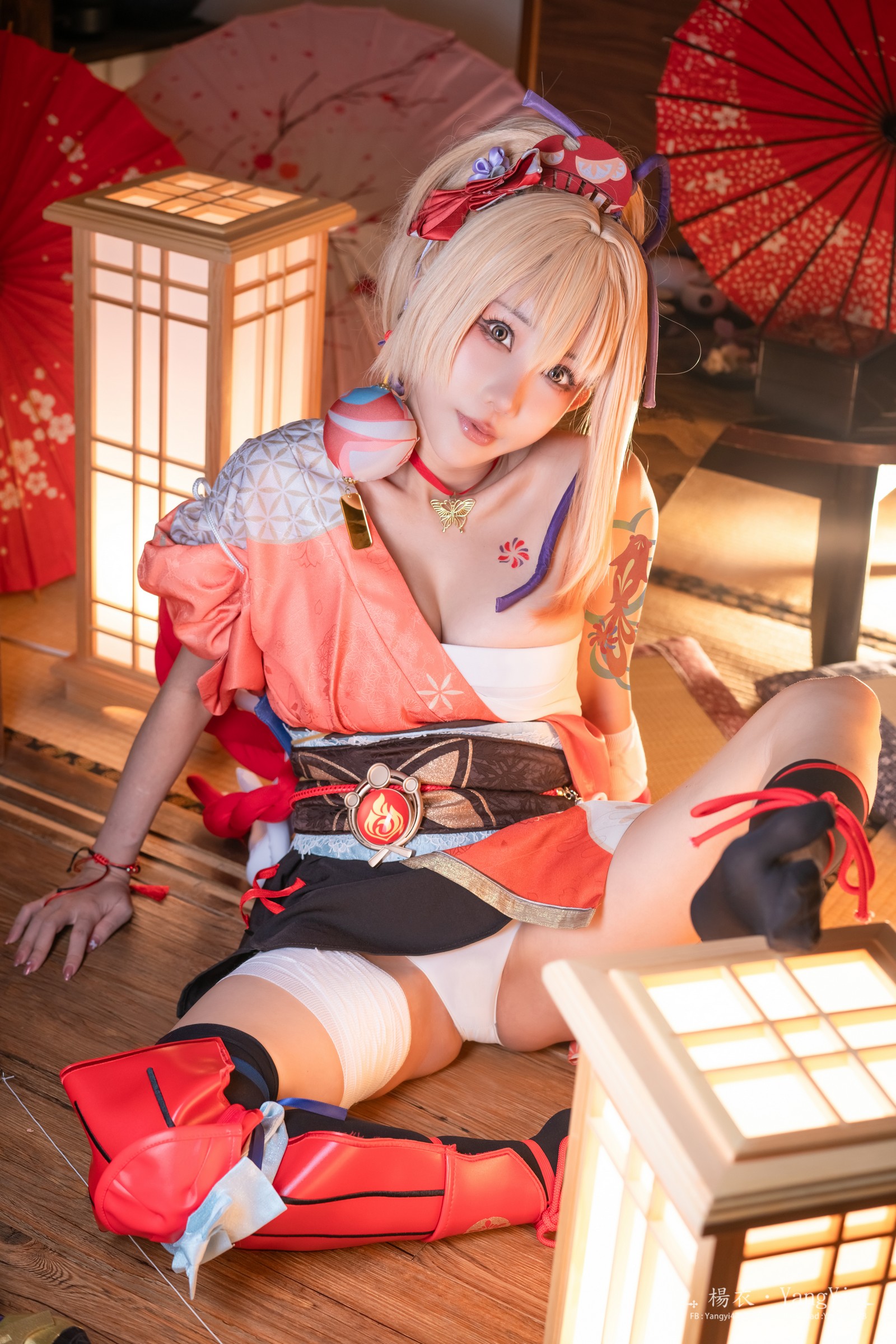 楊衣 Yangyi – Yoimiya 宵宫 Cosplay 写真视频（38P+1V-202MB）原神角色插图8
