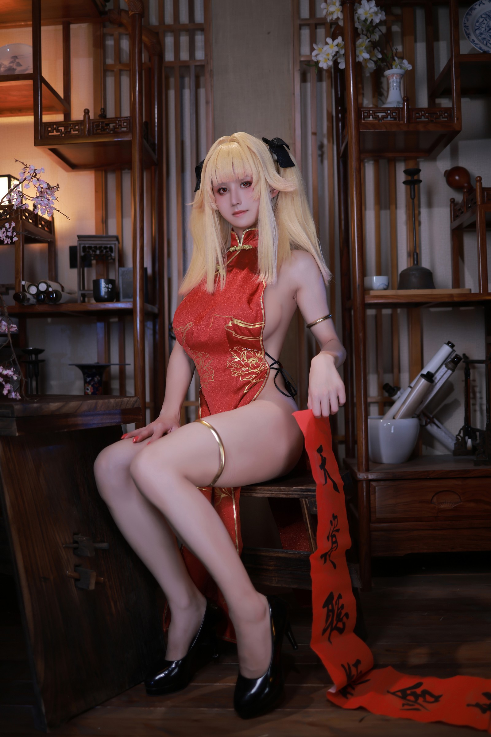 桜满三时 – 萌姬联合 旗袍 Cosplay 高清写真集（84P-913.3MB）东方魅力插图4