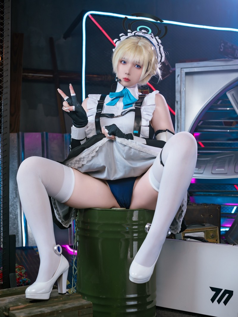 小和甜酒 蔚蓝档案 飞鸟马时女仆 Cosplay 高清图包 [31P-560.7M]插图7
