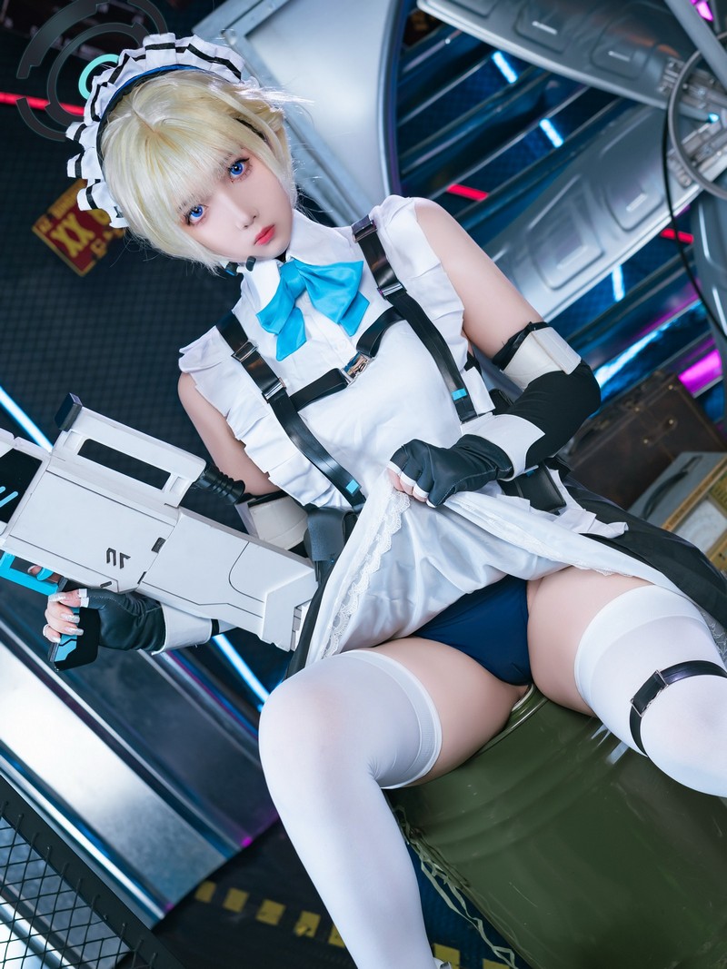 小和甜酒 蔚蓝档案 飞鸟马时女仆 Cosplay 高清图包 [31P-560.7M]插图5