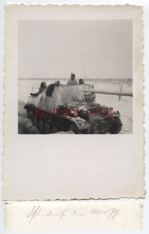 Foto Wehrmacht Russland Panzer Jäger Abtl.127 Marder Winter 1943