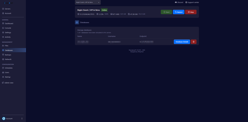 Database Manager Interface