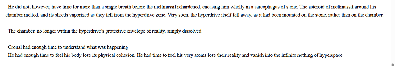 Hyperspace can make atoms lose their reality