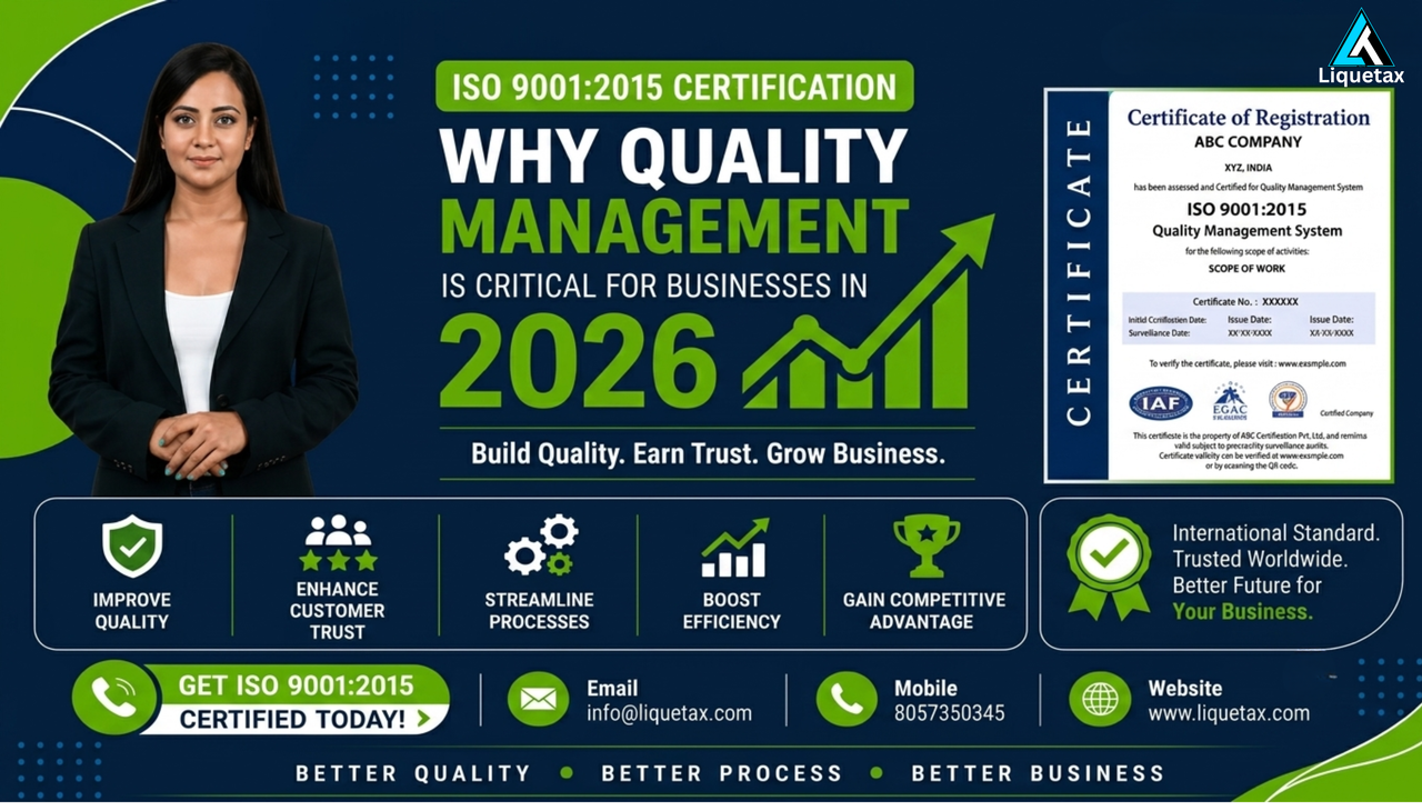 ISO 9001:2015 Certification – Quality Management for 2026