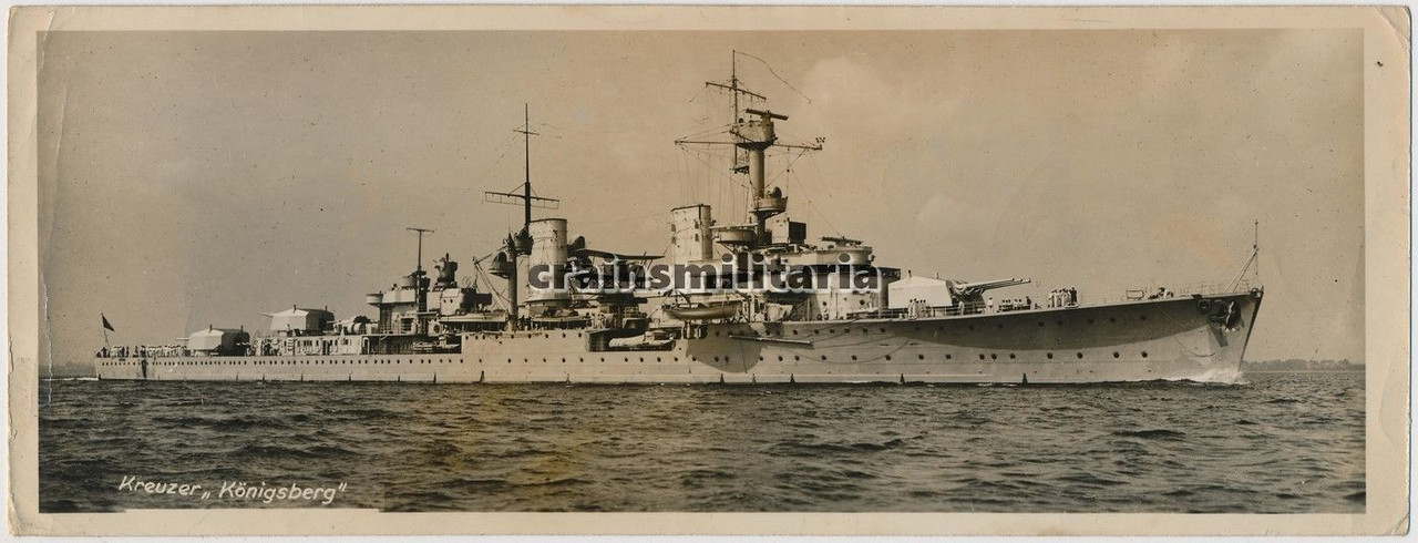 Panorama Foto Kriegsmarine Kreuzer KÖNIGSBERG Sc