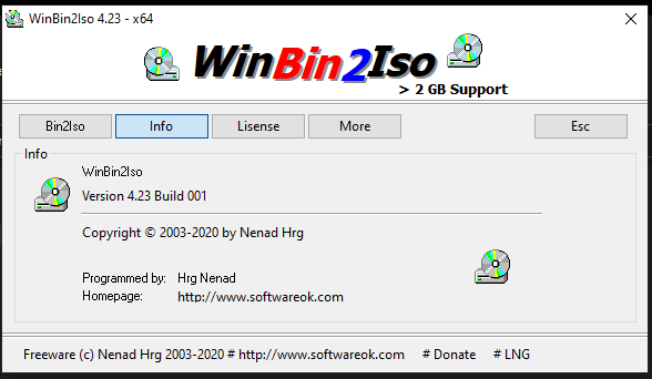 WinBin2Iso 4.23 W2I