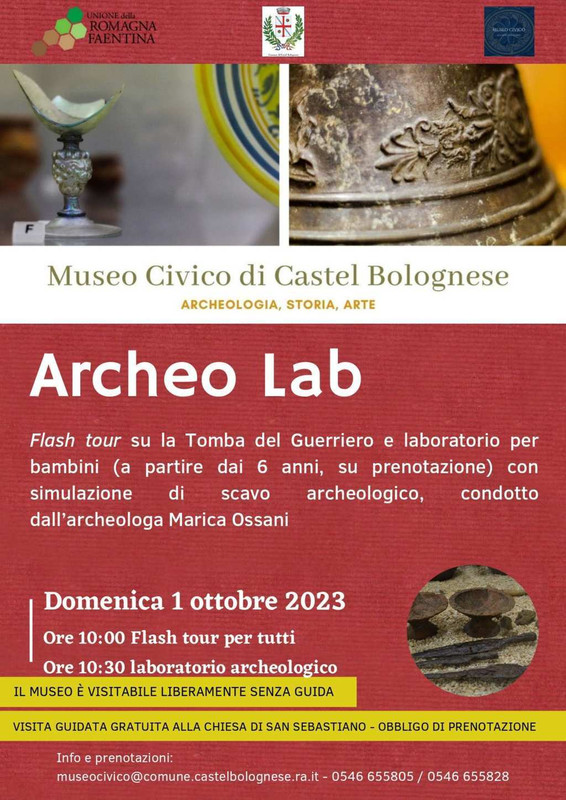 Ripartono i laboratori archeologici per bambini al Museo Civico di Castel Bolognese Ripartono i laboratori archeologici per bambini al Museo Civico di Castel Bolognese