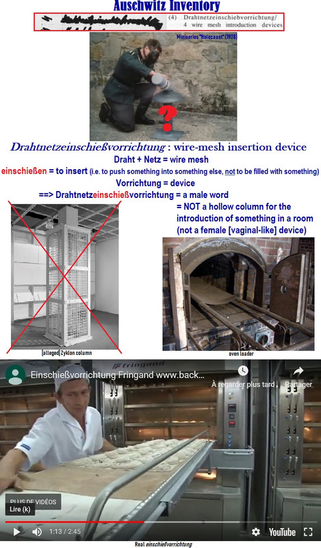 Holocaust - Auschwitz inventory - Drahtnetzeinschießvorrichtung - wire mesh insertion device - mistr