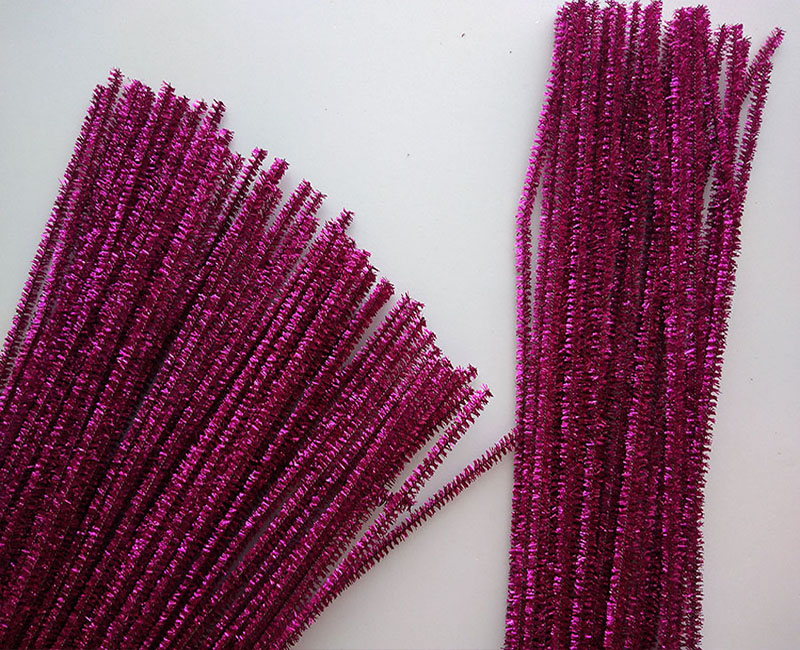 Chelines Fucsia Metálicos tonos Navideños para Decoración de muñ