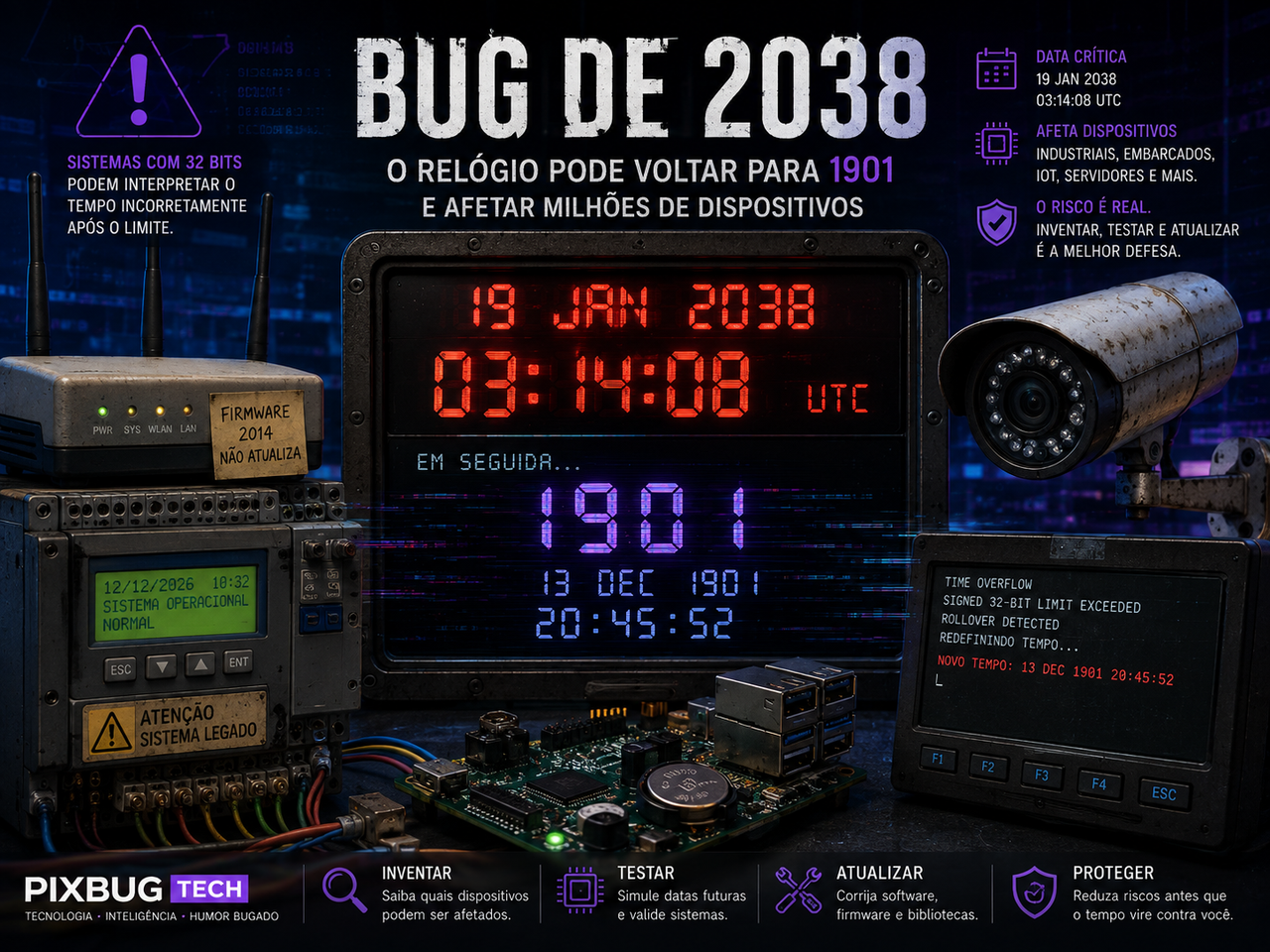 Bug de 2038: o relógio invisível que pode parar máquinas que ninguém atualiza